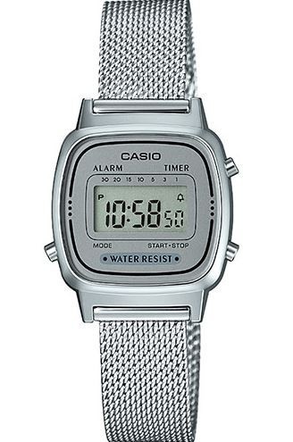 Reloj Casio Retro Mujer Digital LA670WEM-7EF malla acero