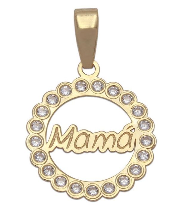 Medalla de Oro MAMÁ con circonitas G538
