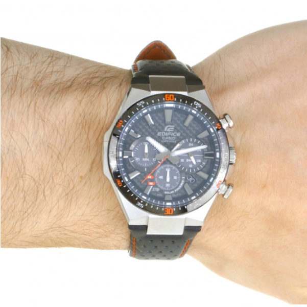 Reloj hombre Casio Edifice Solar EFS-S520CBL-1AUEF-Acero-Cristal zafiro