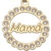Medalla de Oro MAMÁ con circonitas G538