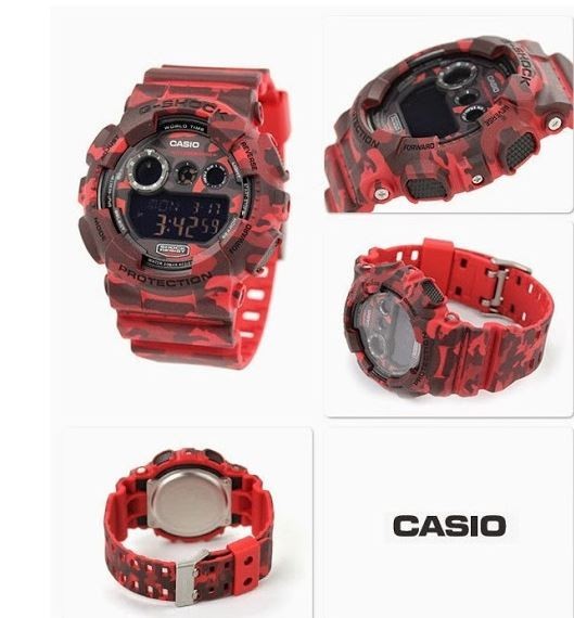 Reloj Casio G-SHOCK GD-120CM-4ER camuflaje rojo