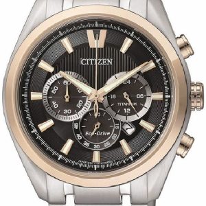 Reloj Citizen para hombre Super titanio Crono Eco-drive 401 CA4014-57E bicolor