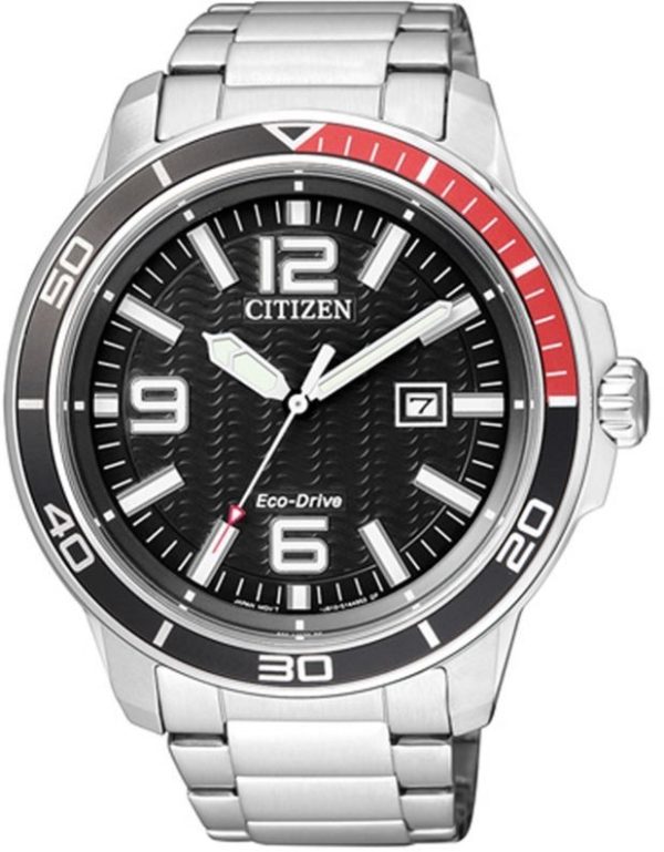 Reloj caballero Eco Drive Citizen Marine AW1520-51E Acero-Mineral-10 Atm