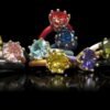Anillo Le Corone Classic Rosado Piedra Azul