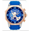 Reloj Mulco esfera azul con toques dorados y azules flojos y exterior con correa del mismo color de resina.