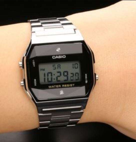 Reloj Casio Retro con Diamantes A158WEAD-1EF