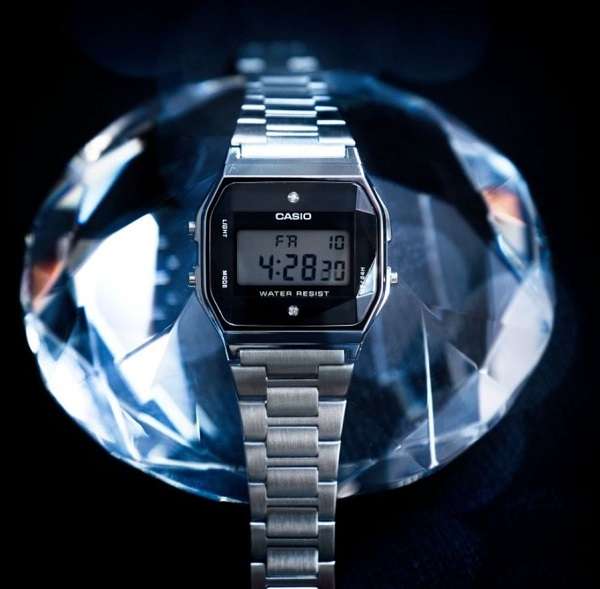 Reloj Casio Collection Retro Diamantes A158WEAD-1EF