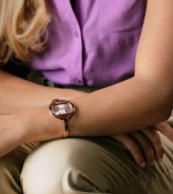 Reloj Elixa Mujer Acero en Ip rosado E125-L517