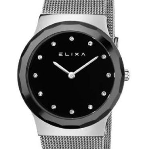 Reloj Elixa Cerámica Negra y acero de Mujer E101-L396