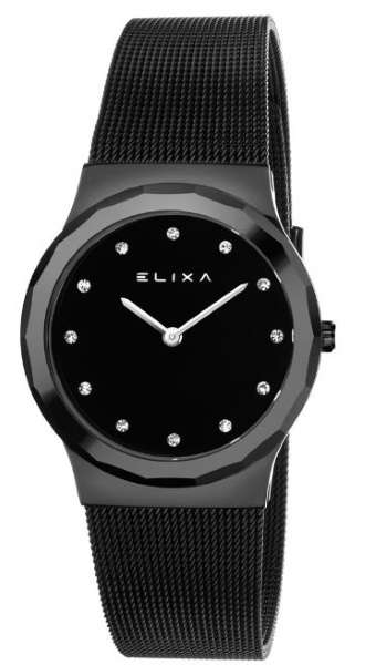 Reloj Elixa Cerámica y acero todo negro de Mujer E101-L397