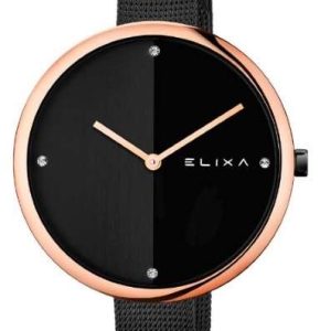 Reloj Elixa Beauty Analógico de acero todo negro con Brazalete de malla E106-L427