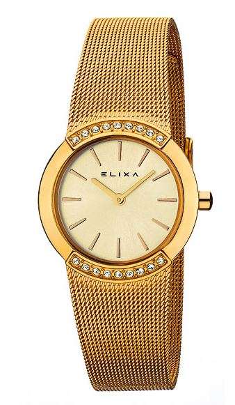 Reloj Elixa Beauty Analógico de acero todo dorado con Brazalete de malla E059-L180