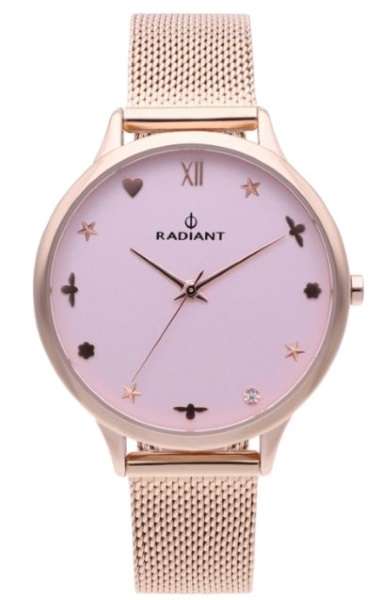 Reloj Radiant Grace Pink Mujer de acero en Ip rosado y esfera con dibujos RA489602