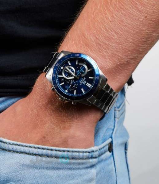 Reloj Casio Edifice Analógico con crono caballero de Acero esfera Azul