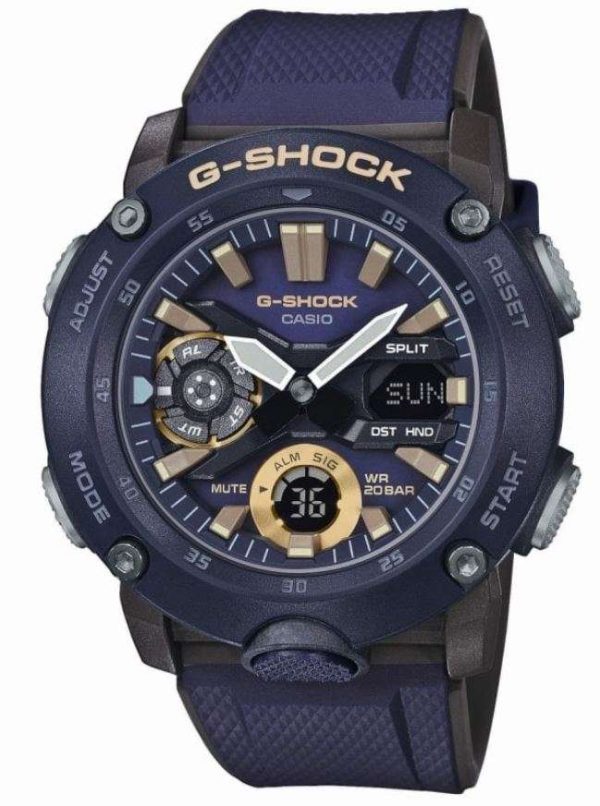 Reloj anadigi hombre Casio G-Shock GA-2000-2AER Carbon Core Guard Azul