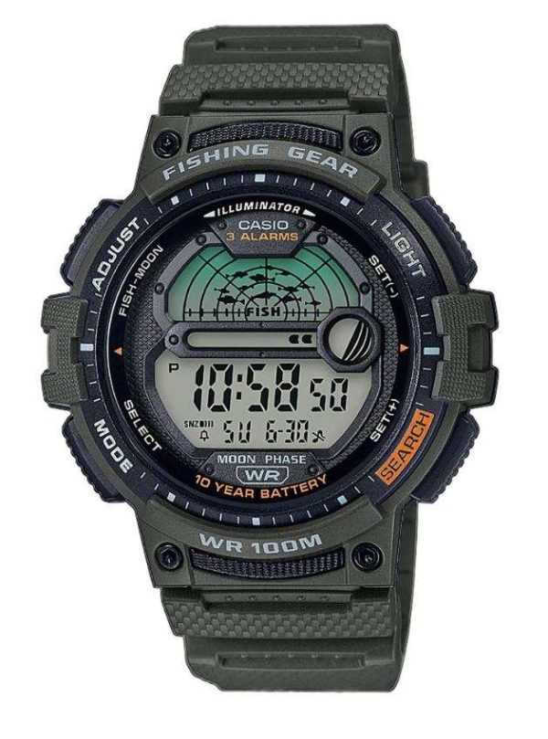Reloj digital Hombre Casio Collection Sport WS-1200H-3AVEF Verde correa resina