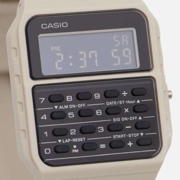 Reloj digital hombre Casio Vintage Calculadora CA-53WF-8BEF Resina Beige