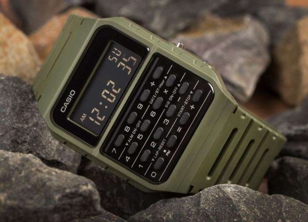 Reloj digital hombre Casio Vintage Calculadora CA-53WF-3BEF Resina Verde