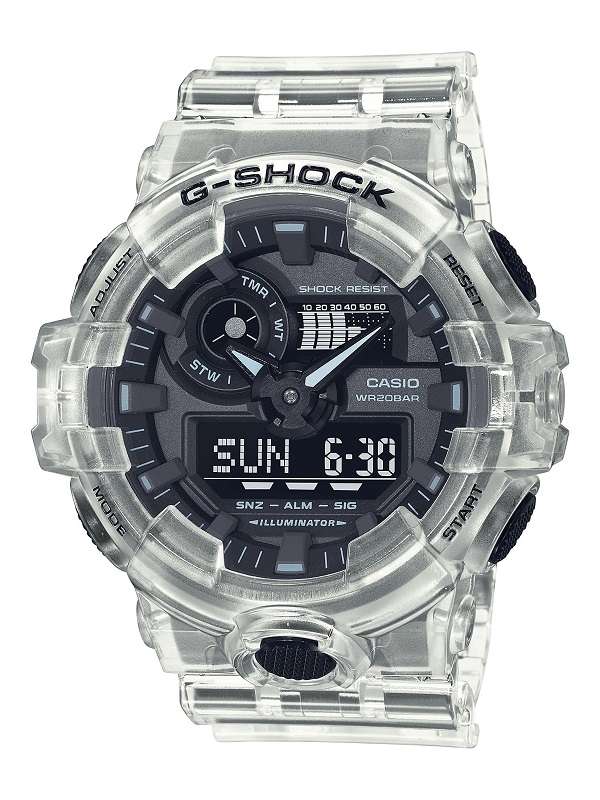 Casio G-Shock Reloj hombre GA-700SKE-7AER Resina traslúcida