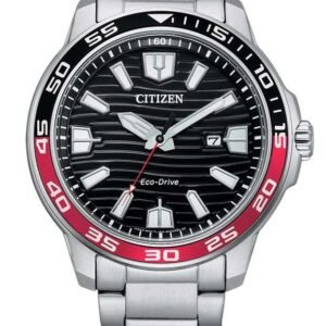 Reloj Hombre Citizen Eco-Drive AW1527-86E Acero-Esfera Negra-Cierre doble pulsador