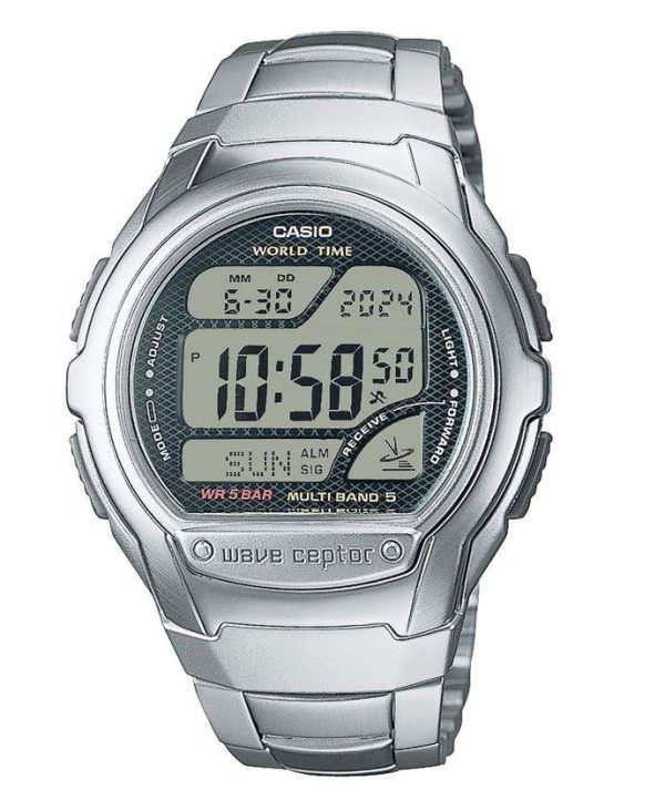 Reloj hombre Digital Casio Wave ceptor WV-58RD-1AEF Acero-5 Bar
