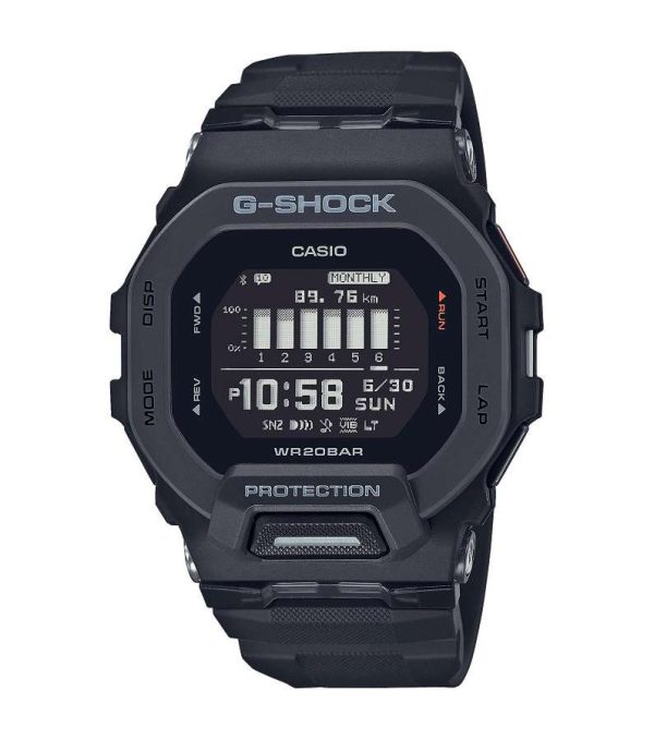 Reloj Hombre Digital Casio G-Shock GBD-200-1ER Todo resina negra-Bluetooth Smart