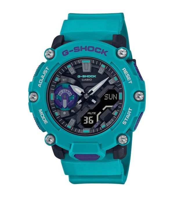 Reloj Hombre anadigi Casio G-Shock GA-2200-2AER Resina Azul Turquesa