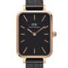 Daniel Wellington Quadro Ashfield Black DW00100433 Caja de 20 x 26 mm-malla acero ip.negro