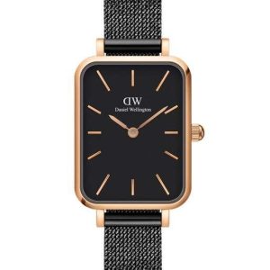 Reloj de mujer Daniel Wellington Quadro Ashfield Black DW00100433 Caja de 20 x 26 mm-malla acero ip.negro
