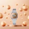 Casio Vintage Reloj Mujer Digital LA670WES-4AEF Caja Resina Plateada-Brazalete acero-WR