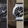 Reloj Casio G-Shock con esfera y correa en diferentes colores.