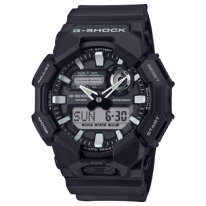 Reloj Casio G-Shock esfera negra y exterior negro.