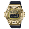 Reloj Casio G-Shock esfera ip dorada y correa negra.