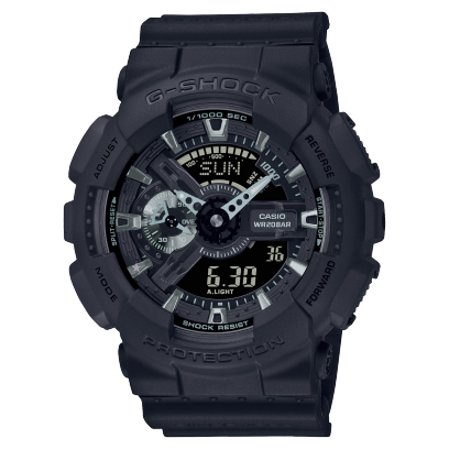 Reloj Casio G-Shock esfera y exterior mono negro.