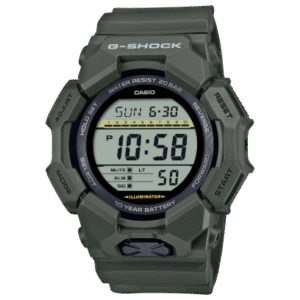 Reloj Casio G-Shock esfera y exterior mono verde.
