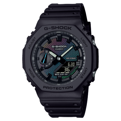 Reloj Casio G-Shock con bisel de resina negra.