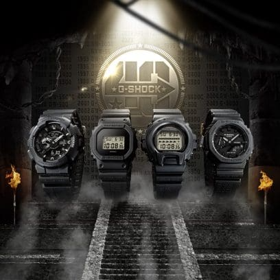 Reloj Casio G-Shock esfera y exterior mono negro.