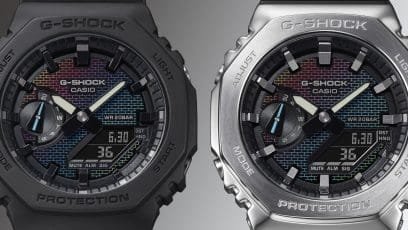 Reloj Casio G-Shock con bisel de resina negra.