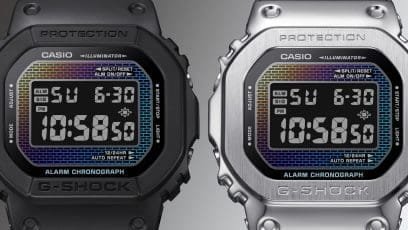 Reloj Casio G-Shock con bisel de acero inoxidable negro.
