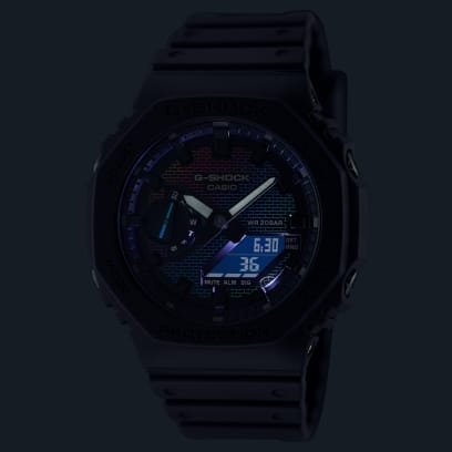 Reloj Casio G-Shock con bisel de resina negra.