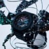 Reloj Casio G-Shock con bisel de resina negra.