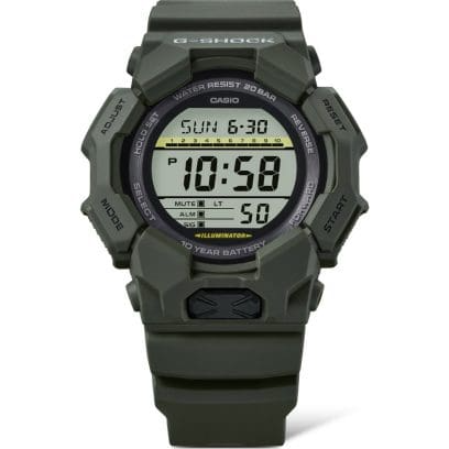Reloj Casio G-Shock esfera y exterior mono verde.