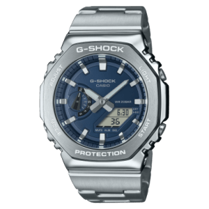 Reloj Casio G-Shock esfera azul marino y exterior acero.