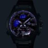 Reloj Edifice con bisel de acero inoxidable chapado en negro.