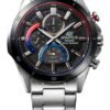 Reloj Edifice con bisel de acero inoxidable plateado.