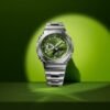 Reloj Casio Steel esfera verde y acero.