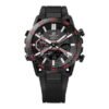 Reloj Edifice con bisel de acero y carbono negro.