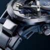 Reloj Edifice con bisel de acero inoxidable azul marino.
