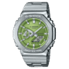 Reloj Casio Steel esfera verde y acero.