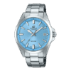 Reloj Edifice con esfera de color azul turquesa y exterior de acero en color plata.